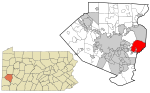 Allegheny County Pennsylvania incorporated and unincorporated areas Monroeville highlighted